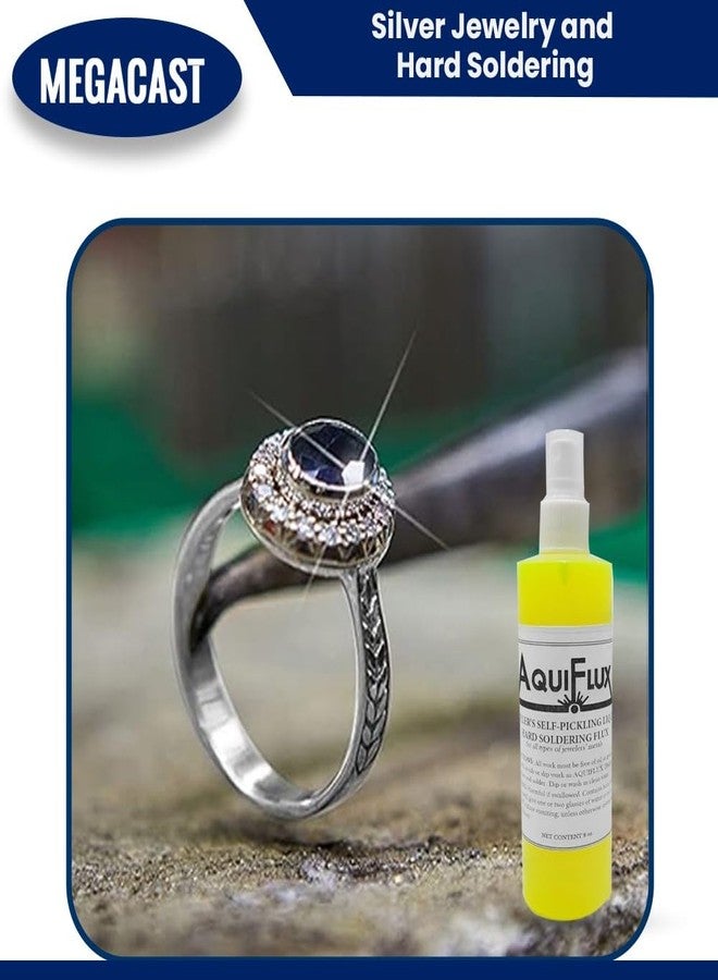 MegaCast Aquiflux Self Pickling Flux for Precious Metals Gold Silver Jewelry and Hard Soldering 8 Oz Megacast (275 ml) - Image 4